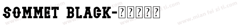 Sommet black字体转换